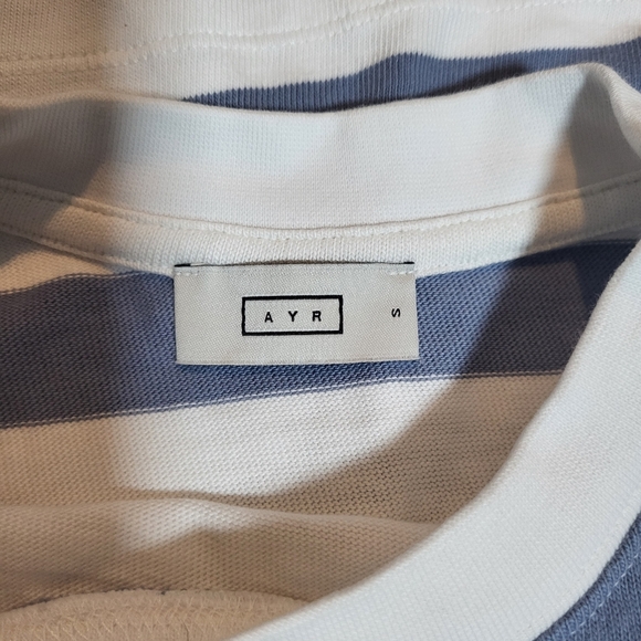 AYR The Early Morning Tee in Overcast Stripe Size Small - Picture 3 of 11